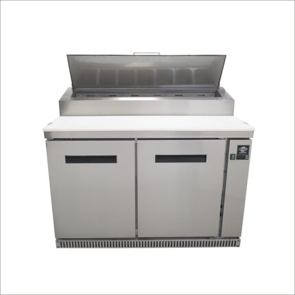 Mesa de preparación pizzas 7 depósitos. 335 lts. 1285 x 750 x 1100 mm. MAIGAS