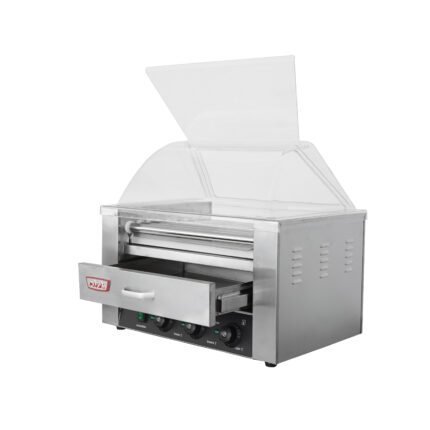 Parrilla Hot Dog 9 Roller + Calentador de pan