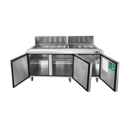 Mesón Saladette 3 Puertas Acero 598L MSF8304-MSALD72" Atosa